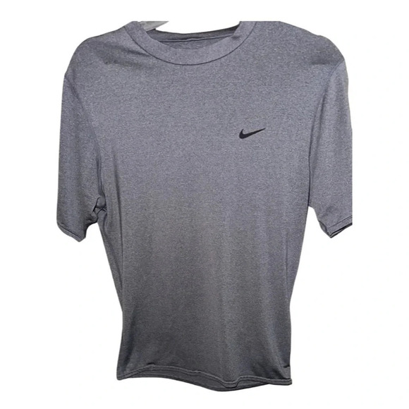 Nike Dri-fit Gray Short Sleeve Shirt Size Medium - Picture 3 of 5